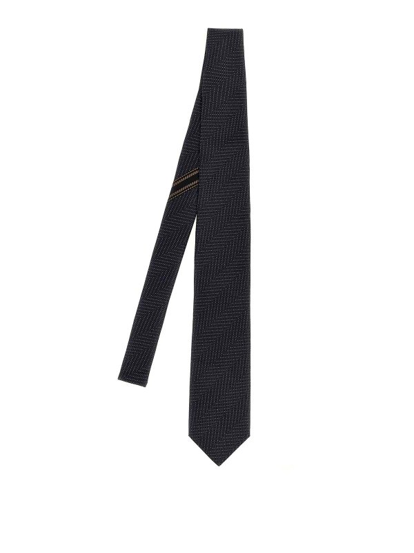 BRIONI: ties & bow ties - Micro operated patterned tie