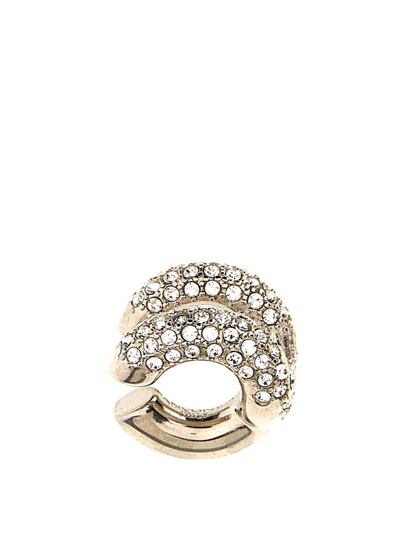 PANCONESI: Earrings - crystal stellar ear cuff