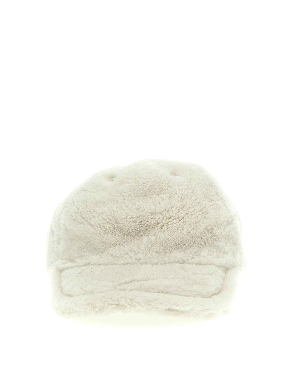 YVES SALOMON: hats & caps - Teddy effect cap
