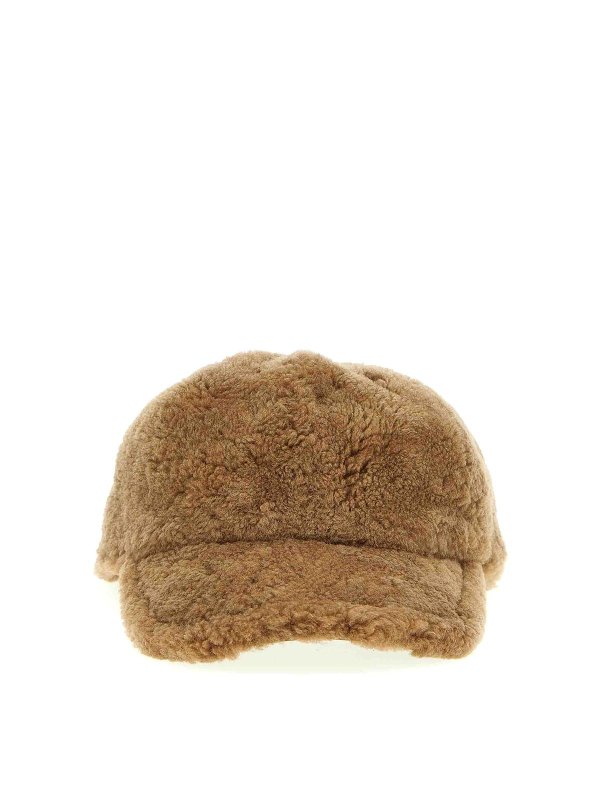 YVES SALOMON: hats & caps - Teddy effect cap