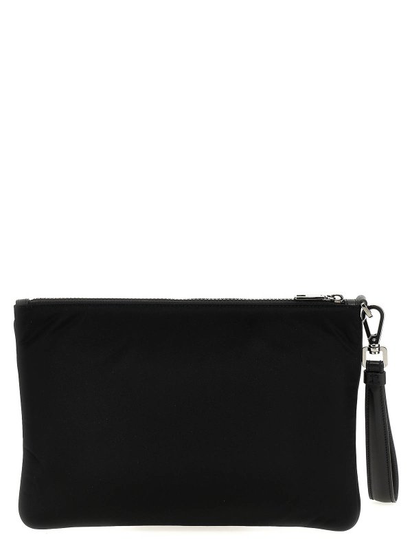 DOLCE & GABBANA: cross body bags online - Logo print clutch bag