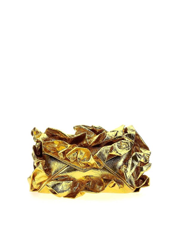DRIES VAN NOTEN: clutches - ruffle clutch