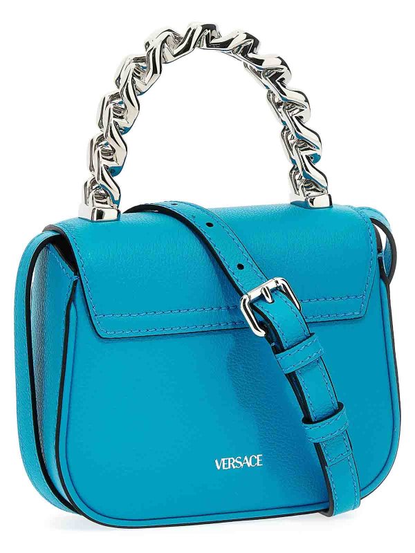 VERSACE: Sacs à main online - Sac Cabas - Bleu Clair