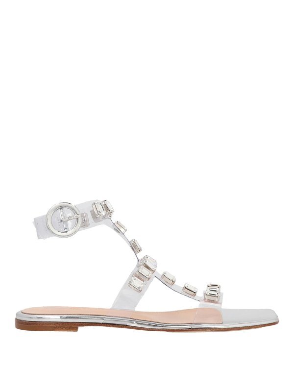 Gianvito Rossi: サンダル - サンダル - 銀