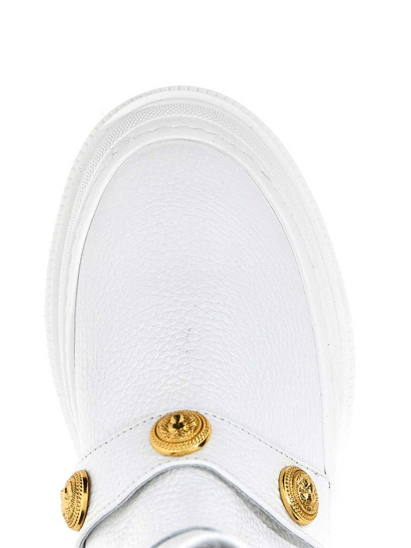 The Best Shops Balmain: ankle boots - Logo button leather ankle boots