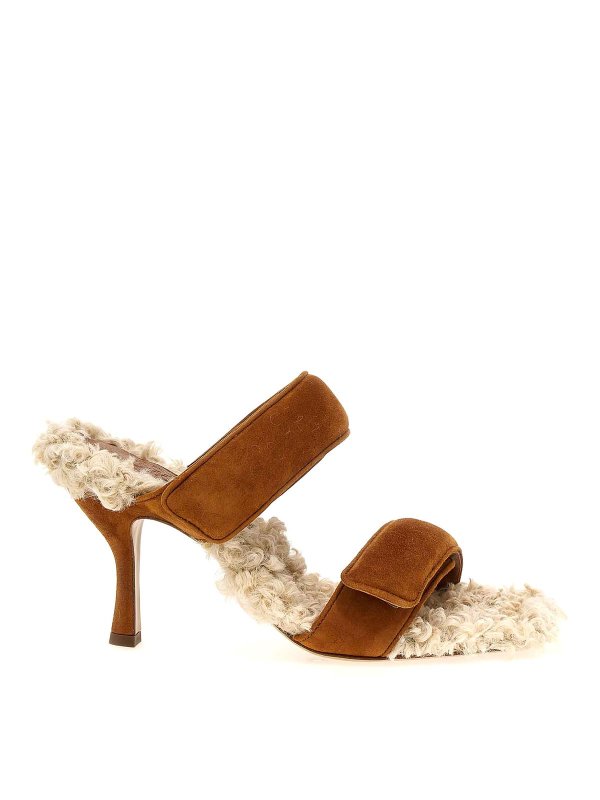 GIA BORGHINI: サンダル - サンダル - ブラウン