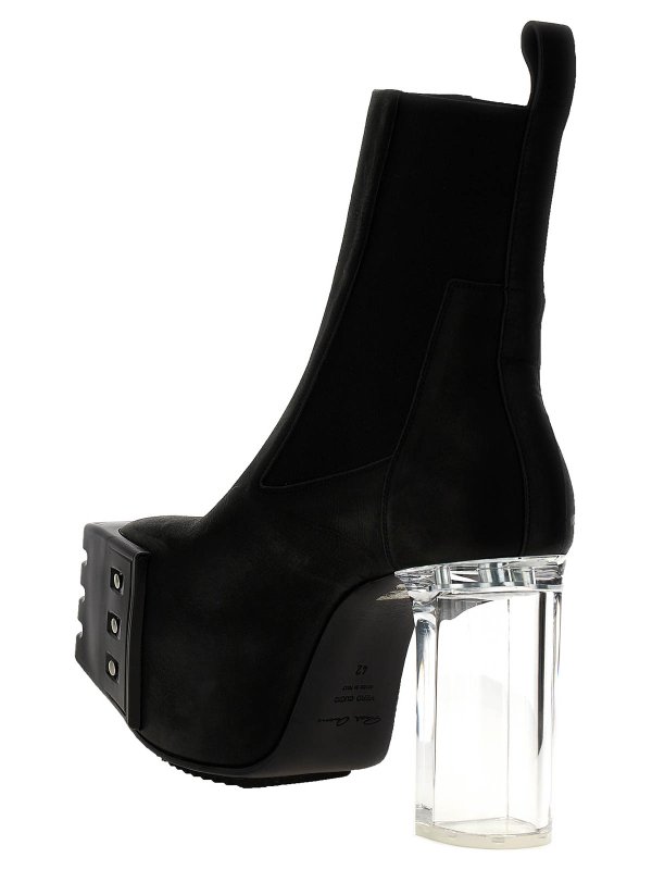 RICK OWENS: ankle boots online - grilled platforms 45 ankle boots