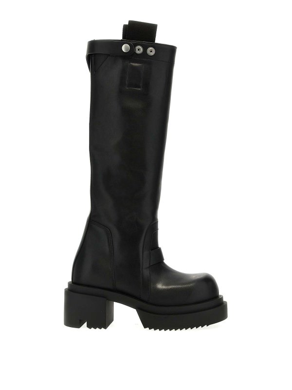 RICK OWENS: ブーツ - ルクソールプルオンボーガンヒールブーツ