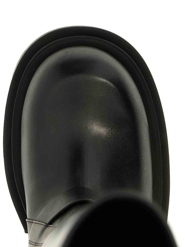 The Best Shops RICK OWENS: ブーツ - ルクソールプルオンボーガンヒールブーツ