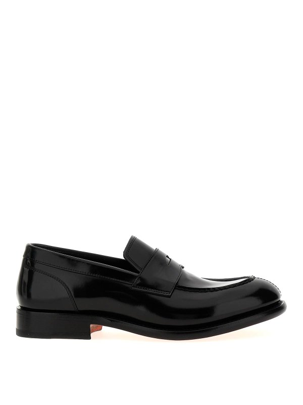 SANTONI: Loafers & Slippers - Leather loafers