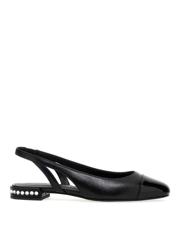 Stuart Weitzman: flat shoes - Crystal slingback ballet flats