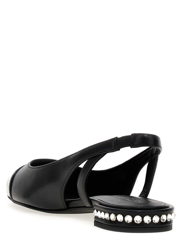 Stuart Weitzman: flat shoes online - Crystal slingback ballet flats