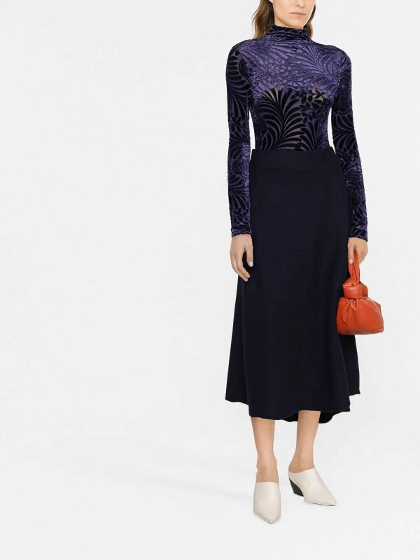 The Best Shops JIL SANDER: Knielange und Midi Röcke - Midirock - Blau