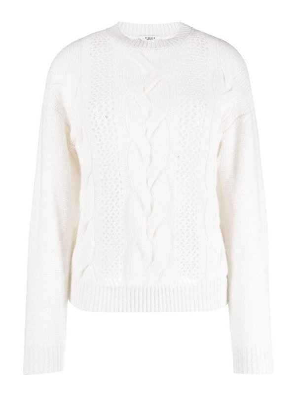PESERICO: crew necks - Cable knit sweater