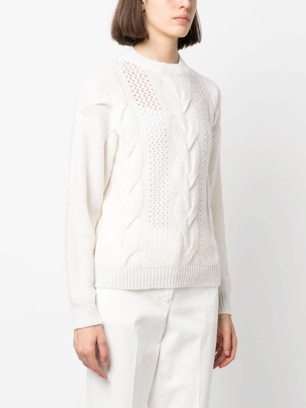 PESERICO: crew necks online - Cable knit sweater