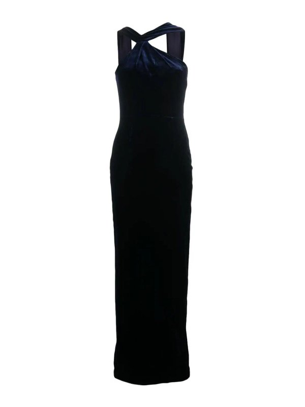 ROLAND MOURET: マキシドレス - マキシドレス - ブルー