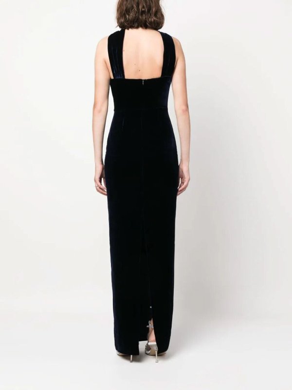 マキシドレス - ブルー shop online: ROLAND MOURET