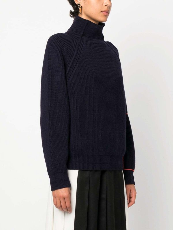 VICTORIA BECKHAM: Rollkragenpullover  und Polo-Ausschnitt online - Rollkragenpullover - Blau