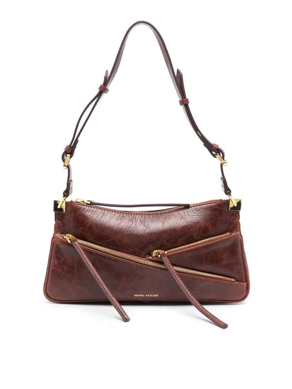 MANU ATELIER: shoulder bags - Three zip baguettes