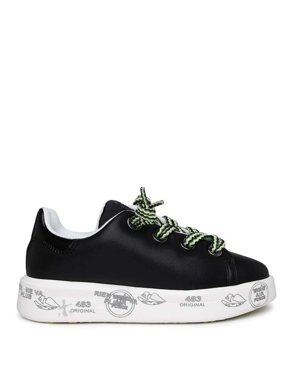 PREMIATA: trainers - Green string sneaker