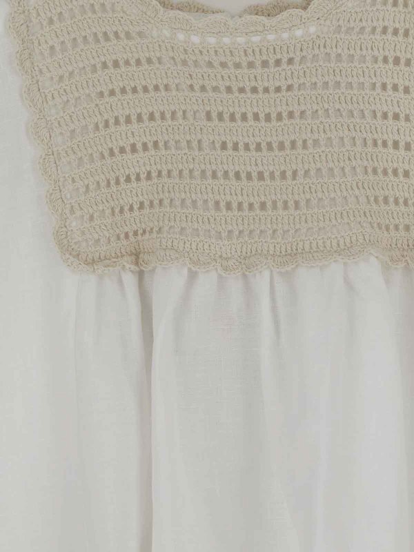 The Best Shops Il Gufo: ニーレングスドレス - 膝丈ドレス - 白