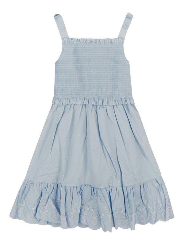 Self Portrait: ニーレングスドレス - 膝丈ドレス - ライトブルー