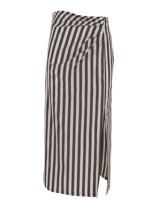 Erika Cavallini: ニーレングススカート＆ミディ丈 - 膝丈/ミディスカート - ブラウン