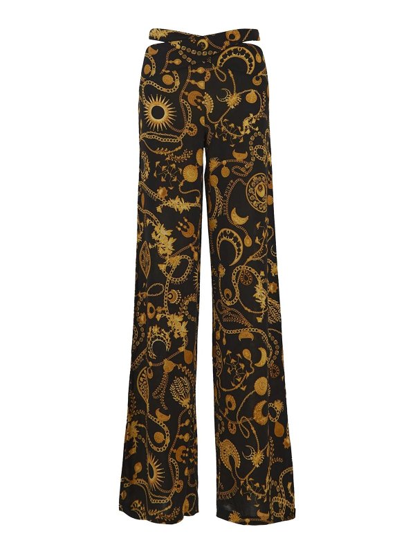 MARINE SERRE: スウェットパンツ - トラックスーツ ボトムス - ダークブルー