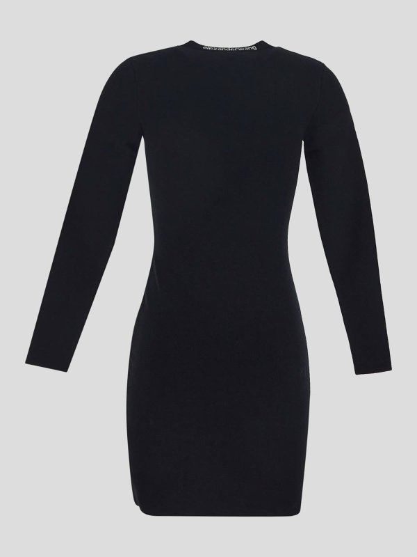 T BY ALEXANDER WANG: Robe longueur genou online - Robe Au Genou - Noir