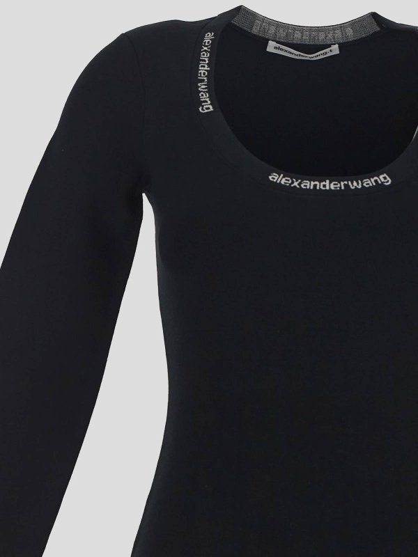 The Best Shops T BY ALEXANDER WANG: Robe longueur genou - Robe Au Genou - Noir