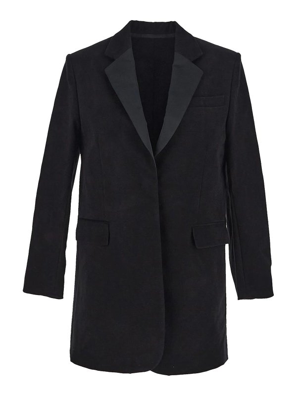ISABEL MARANT: blazers - Satin black jacket