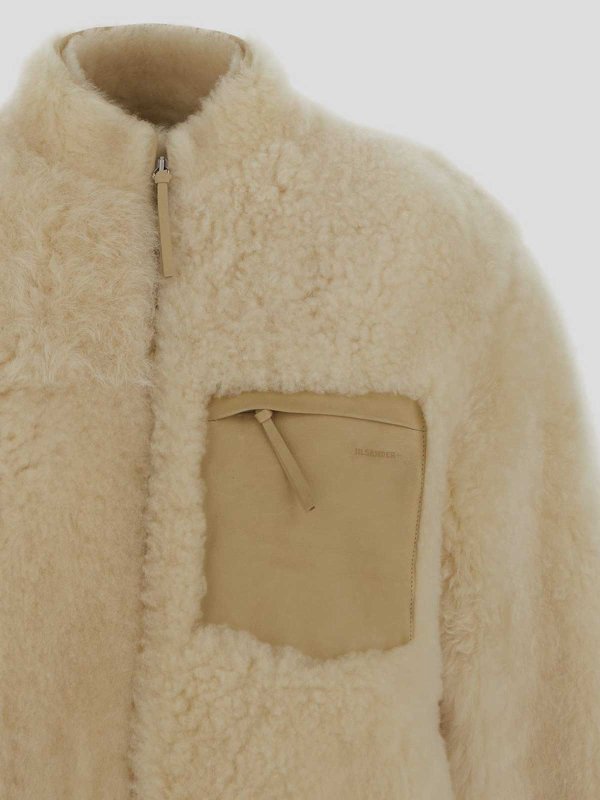 The Best Shops JIL SANDER: Fur & Shearling Coats - Blouson fur jacket