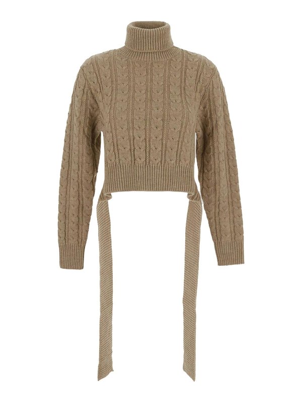 MM6 MAISON MARGIELA: クルーネック - クルーネック - ベージュ