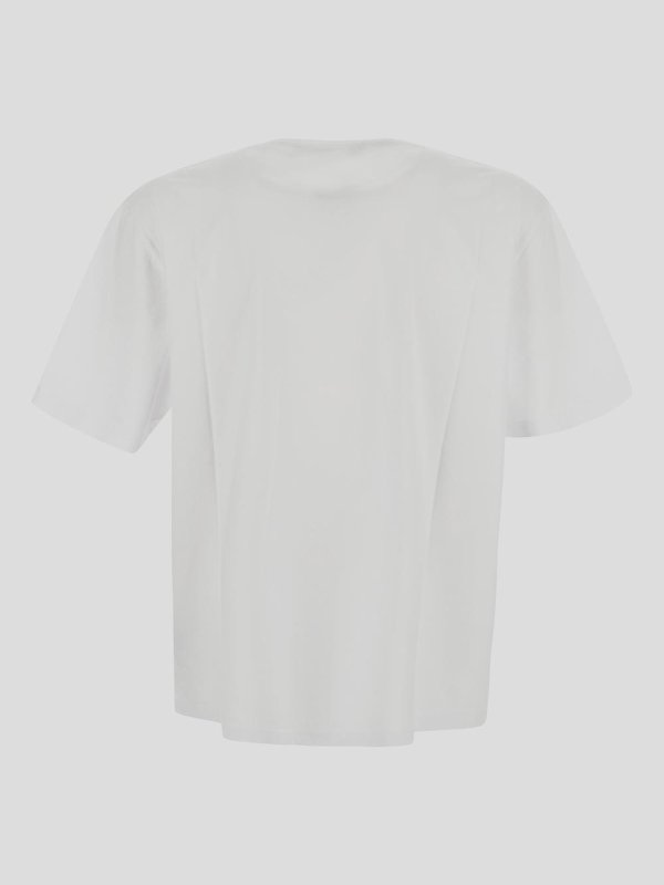 Palm Angels: maglia collo rotondo online - T-shirt girocollo di colore bianco