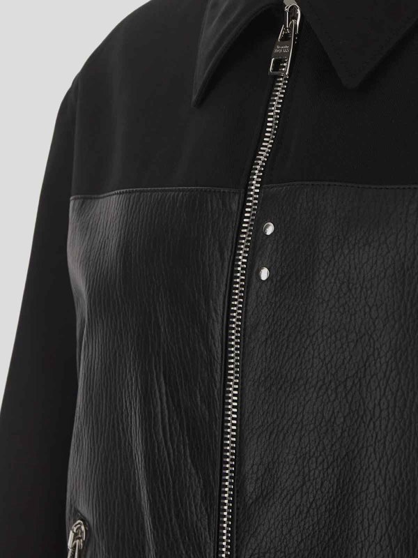 The Best Shops ALEXANDER MCQUEEN: leather jacket - Leather bomber jacket