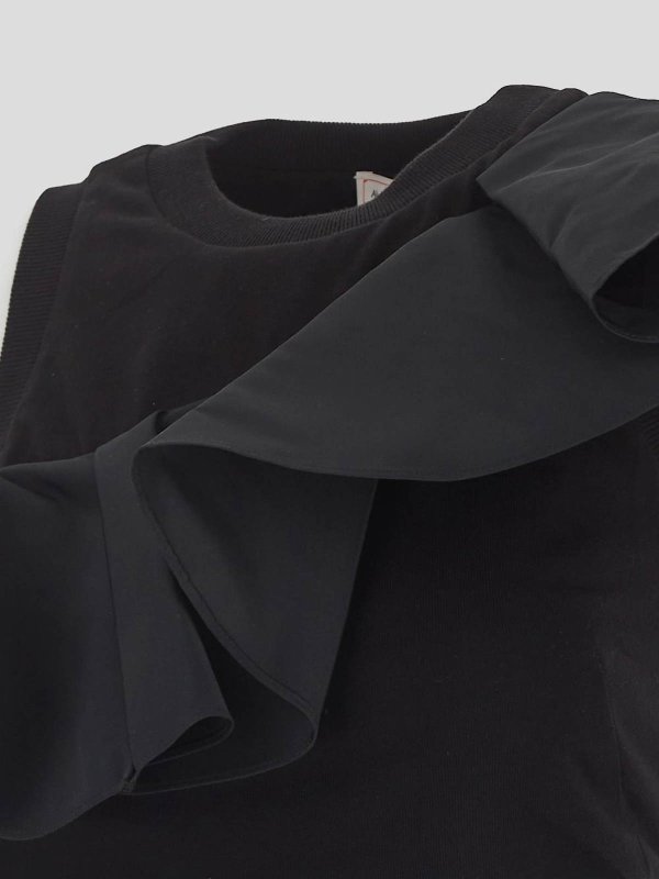 The Best Shops ALEXANDER MCQUEEN: トップス＆タンクトップ - フレアジーンズ - 黒