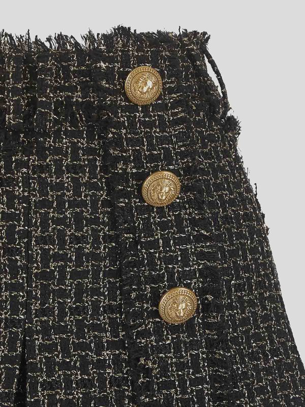 The Best Shops Balmain: ニーレングススカート＆ミディ丈 - 膝丈/ミディスカート - 黒