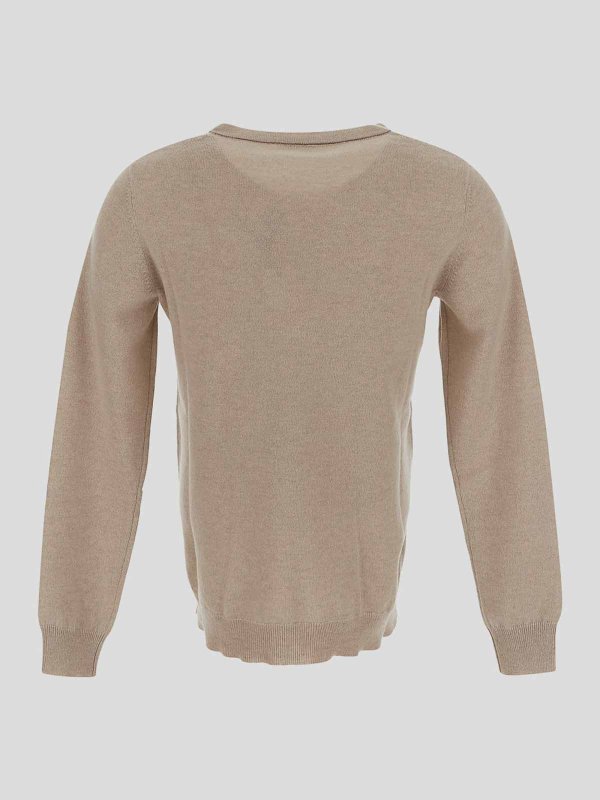 BRUNELLO CUCINELLI: Strickpullover mit Rundhalsausschnitt online - Rundhalspullover - Beige