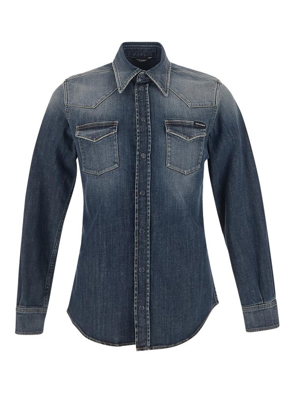 DOLCE & GABBANA: Hemden - Jeanshemd