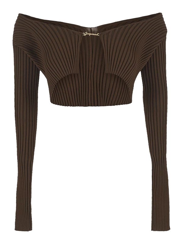 JACQUEMUS: Tops & Tank tops - cropped cardigan top