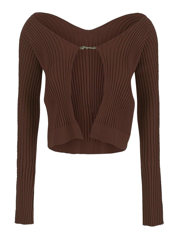 JACQUEMUS: Tops y camisetas sin mangas - Top - Marrón