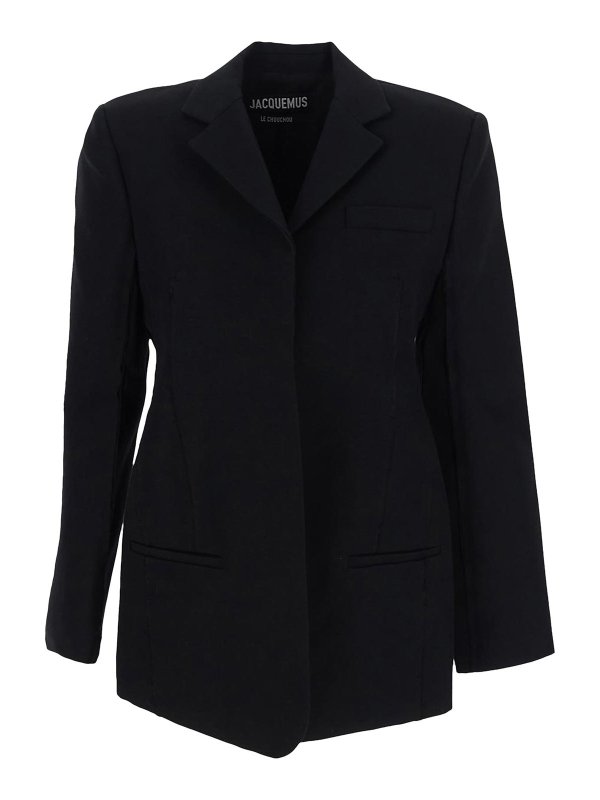 JACQUEMUS: Blazer - Blazer - Schwarz
