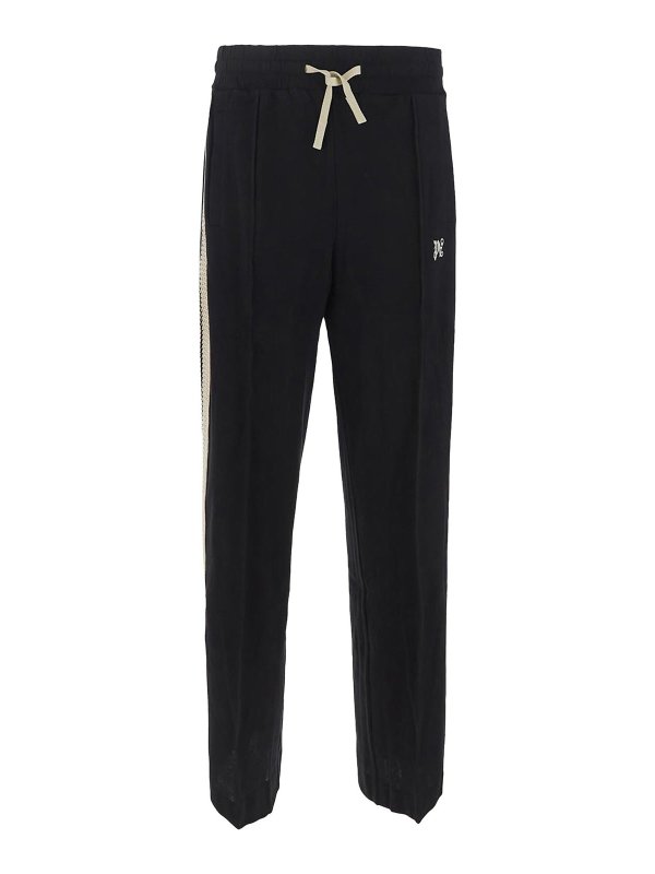 Trousers Shorts Palm Angels - Monogram cotton track pants -  PMCJ023E23FAB0011003