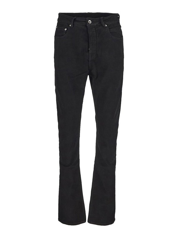 RICK OWENS: スキニージーンズ - ブーツカットジーンズ - 黒