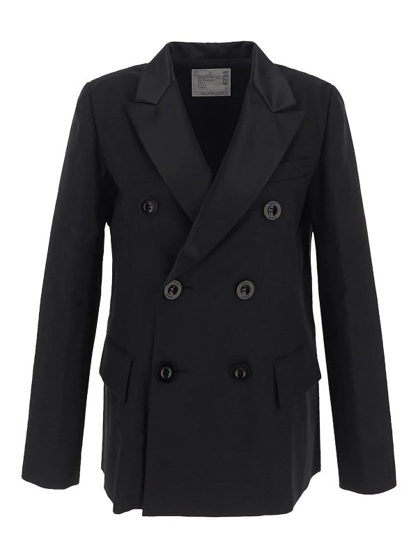 Sacai: blazers - double-breasted jacket