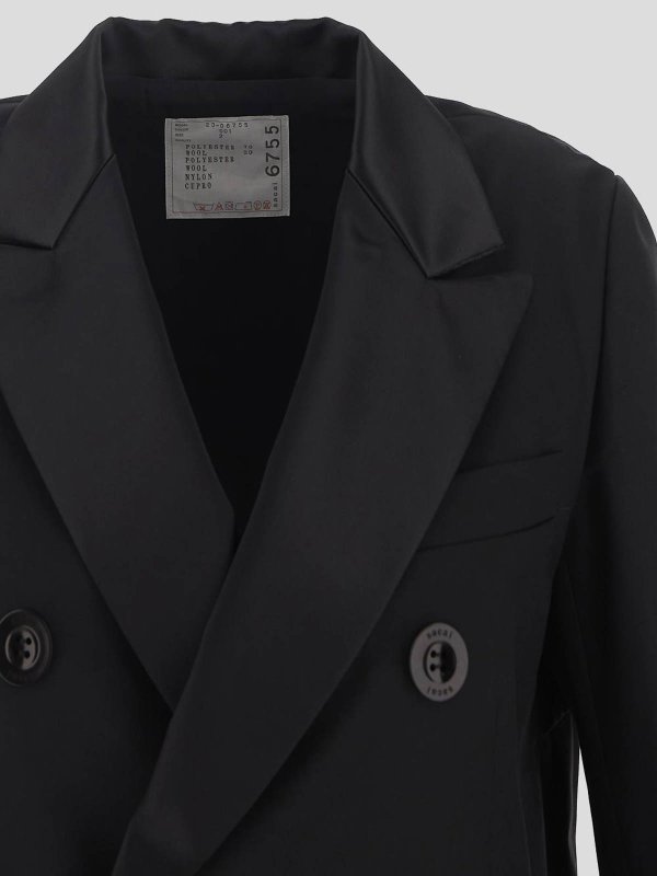 The Best Shops Sacai: blazers - double-breasted jacket