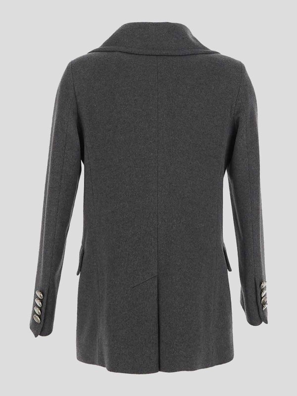 TAGLIATORE: knee length coats online - Grey coat