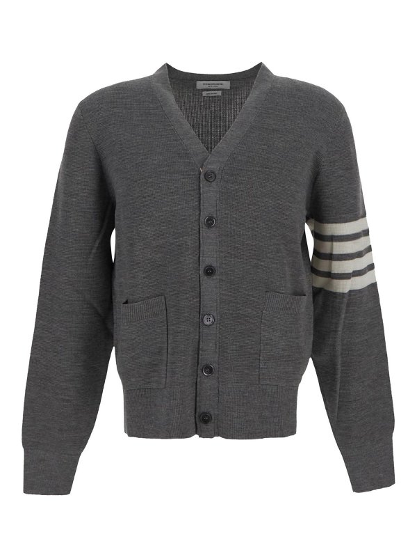 THOM BROWNE: cardigans - Wool cardigan