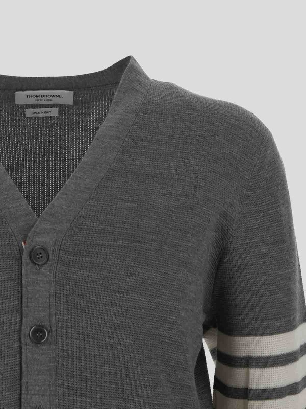 The Best Shops THOM BROWNE: cardigans - Wool cardigan