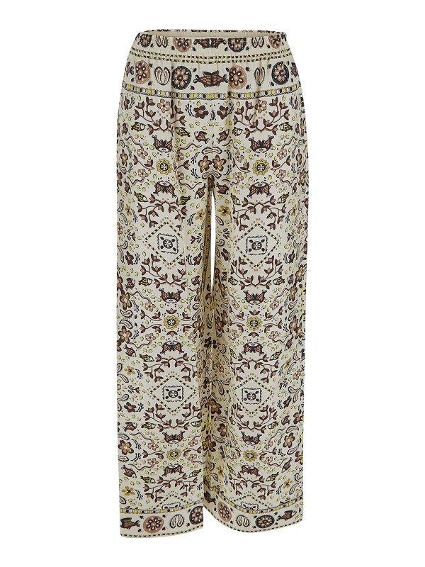 TORY BURCH: カジュアルトラウザー - カジュアルパンツ - 白